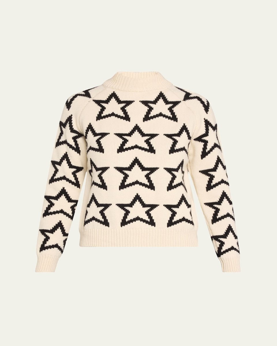Mock-Neck Star Sweater